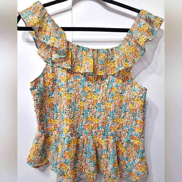 LC LAUREN CONRAD Blouse Size L Woman's Floral print. - Picture 1 of 16